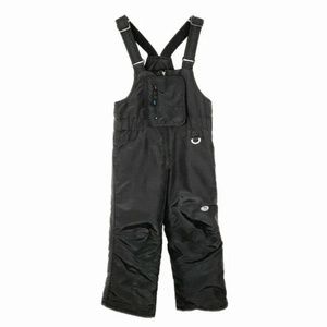 Slalom Kids Ski Bibs Overalls Pants Winter Snow Unisex Black, 5T